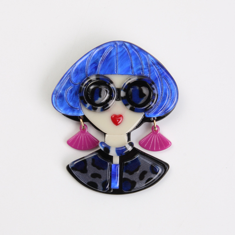 Akril portrés kitűző, eredeti dizájn, környezetbarát feldolgozás, Yiwu eredetű, 2025 ősz (Specifikációk: Anyag—Akril; Forma—Karikatúra karakter; Stílus—Original; Feldolgozás—Környezetbarát).