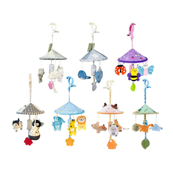 Pliša karājāma rotaļlieta bērnistabai gultiņā un ratiem – lācis un zaķis, okeāna Eiropas izdevums, zīdaiņiem 0–3 gadi, 3C mīkstā rotaļlieta