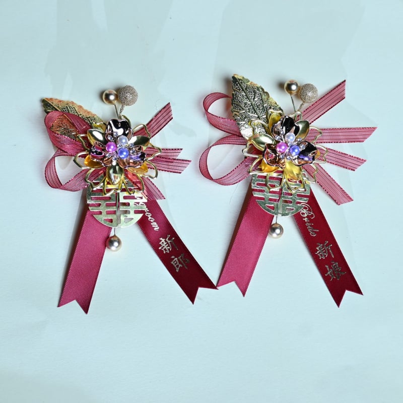 Kínai esküvői corsage az egész család számára – kiváló minőségű broš menyasszonyért, a vőlegényért és a szülőkért; Anyag: 20213; Kézművesség: Egyéb; Stílus: Kínai stílus; Használat: 20213; Specifikáció: Egyéb