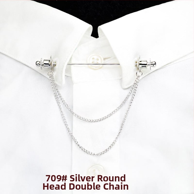 Kaelaripmipin – titaani teras, Korea stiil, valge kristall, elektroplaatimine, topelt-tassel