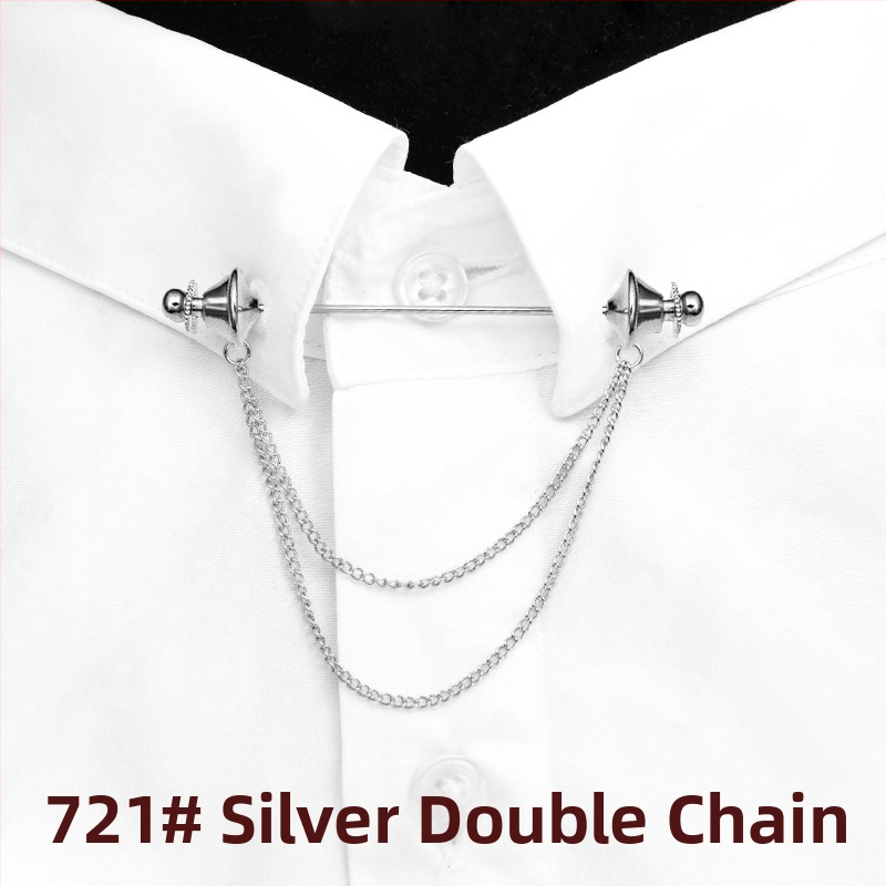 Kaelaripmipin – titaani teras, Korea stiil, valge kristall, elektroplaatimine, topelt-tassel