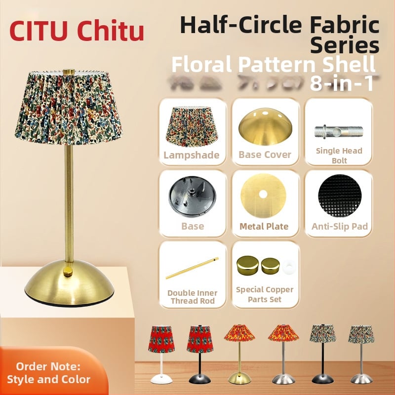 Stalo lemputė, pusapvalio modelio, plieno meno medžiaga, pritaikoma, miegamojo naktinė lempa