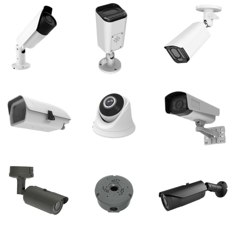 Корпус за Bullet камера, алуминиева сплав, IP67 водоустойчив, IK10 удароустойчив, с монтажна стойка, предпазен щит и сферичен капак