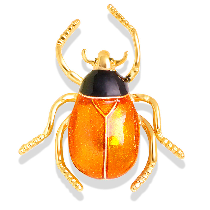 Rovar motívumos kitűző méhecske és bogár, csepp olajos felület, ötvözet, uniszex dekoráció, friss és édes stílus