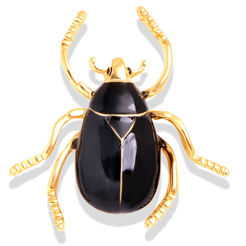 Rovar motívumos kitűző méhecske és bogár, csepp olajos felület, ötvözet, uniszex dekoráció, friss és édes stílus