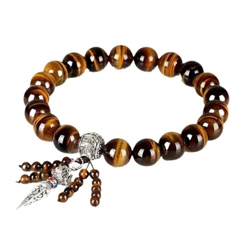 Auto perle za mjenjač s Buddha perlama, Tiger Eye kamen, premium unutarnja dekoracija, stil kineske tradicije
