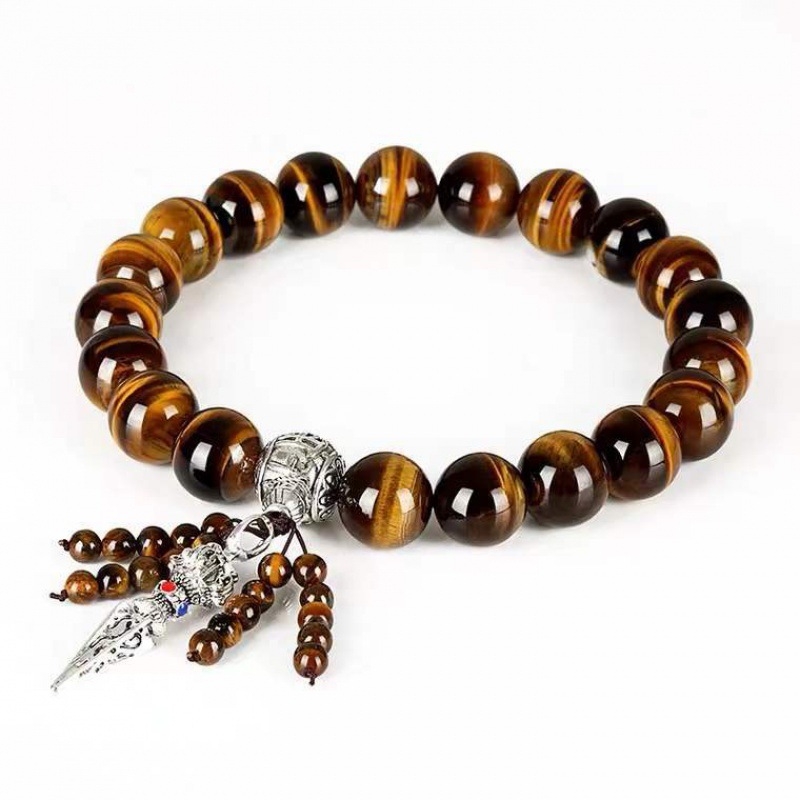 Auto perle za mjenjač s Buddha perlama, Tiger Eye kamen, premium unutarnja dekoracija, stil kineske tradicije