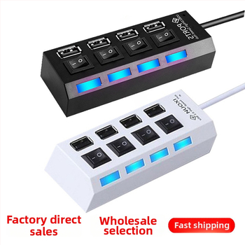 USB 2.0 hub so 4 portami, 45 cm kábel, napájanie cez USB (bez externého napájania)