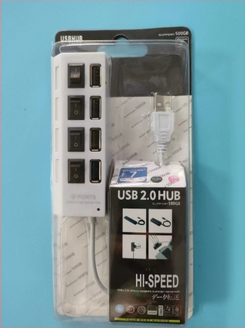 USB 2.0 hub so 4 portami, 45 cm kábel, napájanie cez USB (bez externého napájania)