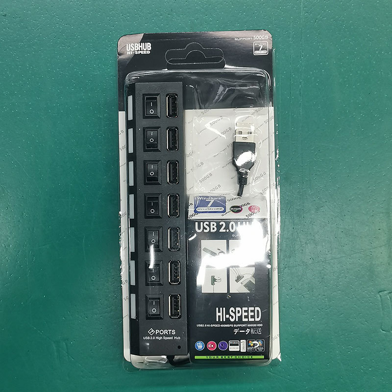 USB 2.0 hub so 4 portami, 45 cm kábel, napájanie cez USB (bez externého napájania)