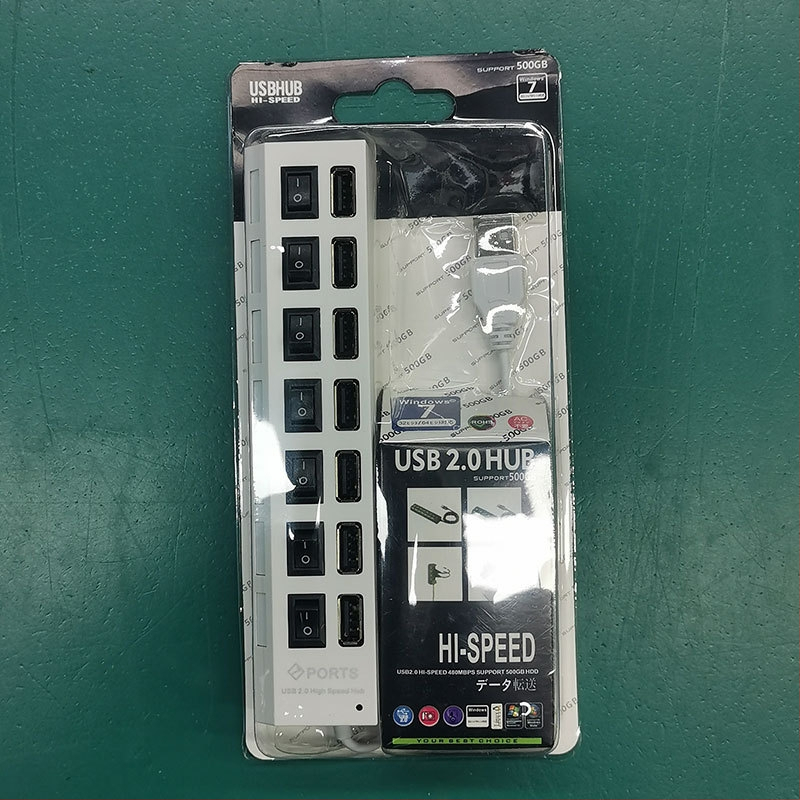 USB 2.0 hub so 4 portami, 45 cm kábel, napájanie cez USB (bez externého napájania)