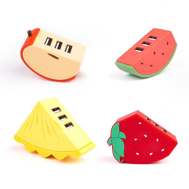 USB 2.0 USB hub pre notebook, 3-portový, 50 cm kábel, Fruit hub hub (bez vonkajšieho napájania)