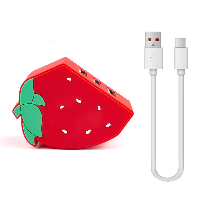 USB 2.0 USB hub pre notebook, 3-portový, 50 cm kábel, Fruit hub hub (bez vonkajšieho napájania)