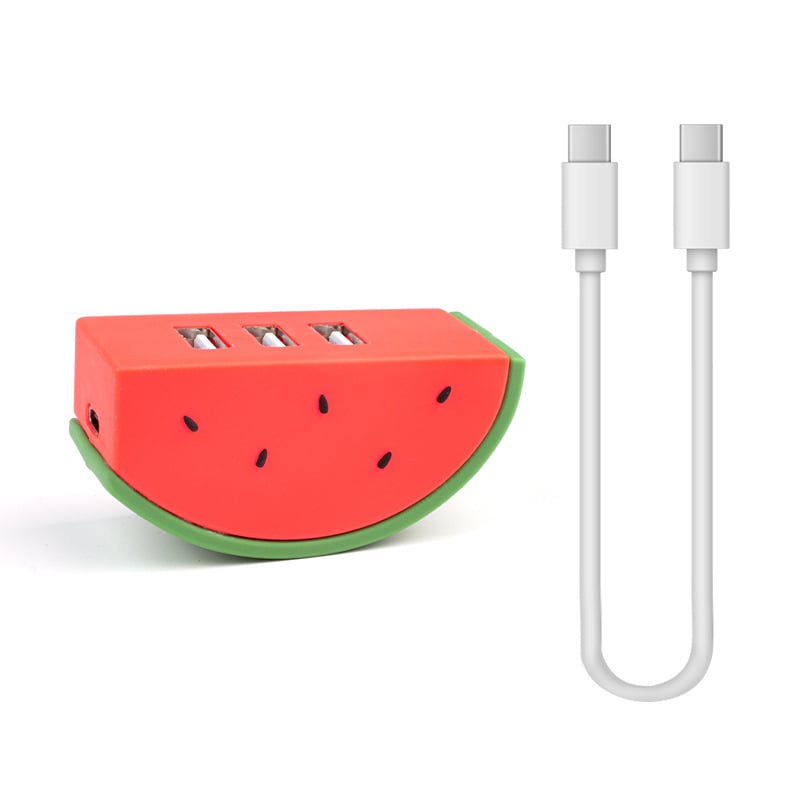USB 2.0 USB hub pre notebook, 3-portový, 50 cm kábel, Fruit hub hub (bez vonkajšieho napájania)