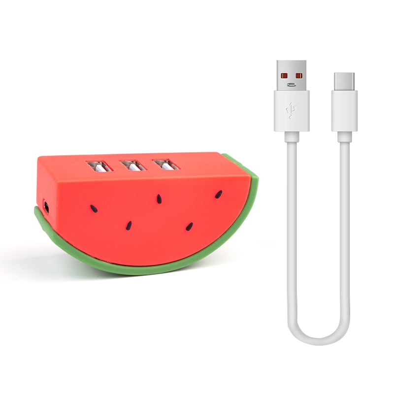 USB 2.0 USB hub pre notebook, 3-portový, 50 cm kábel, Fruit hub hub (bez vonkajšieho napájania)