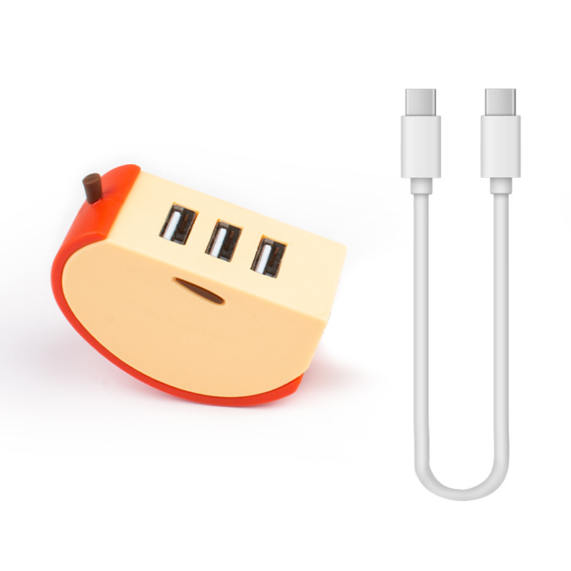 USB 2.0 USB hub pre notebook, 3-portový, 50 cm kábel, Fruit hub hub (bez vonkajšieho napájania)