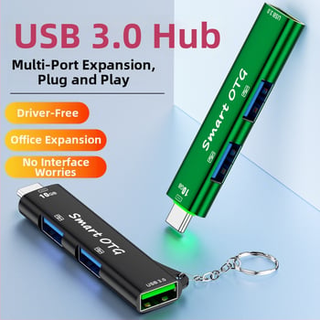 Jaya 319 USB-C hub s tromi portmi, 1 vstup, 3 výstupy, 10Gbps, bez externého napájania