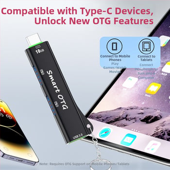 Jaya 319 USB-C hub s tromi portmi, 1 vstup, 3 výstupy, 10Gbps, bez externého napájania