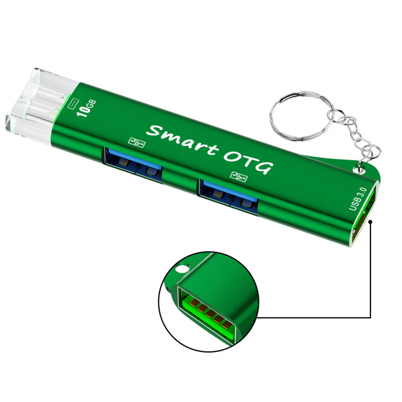 Jaya 319 USB-C hub s tromi portmi, 1 vstup, 3 výstupy, 10Gbps, bez externého napájania
