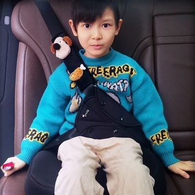 Κράτης ζώνης για παιδιά με επενδύσεις ώμων – αντι-πνιγμού σχέδιο, ρυθμιζόμενη προστασία κοιλιάς για αυτοκίνητο