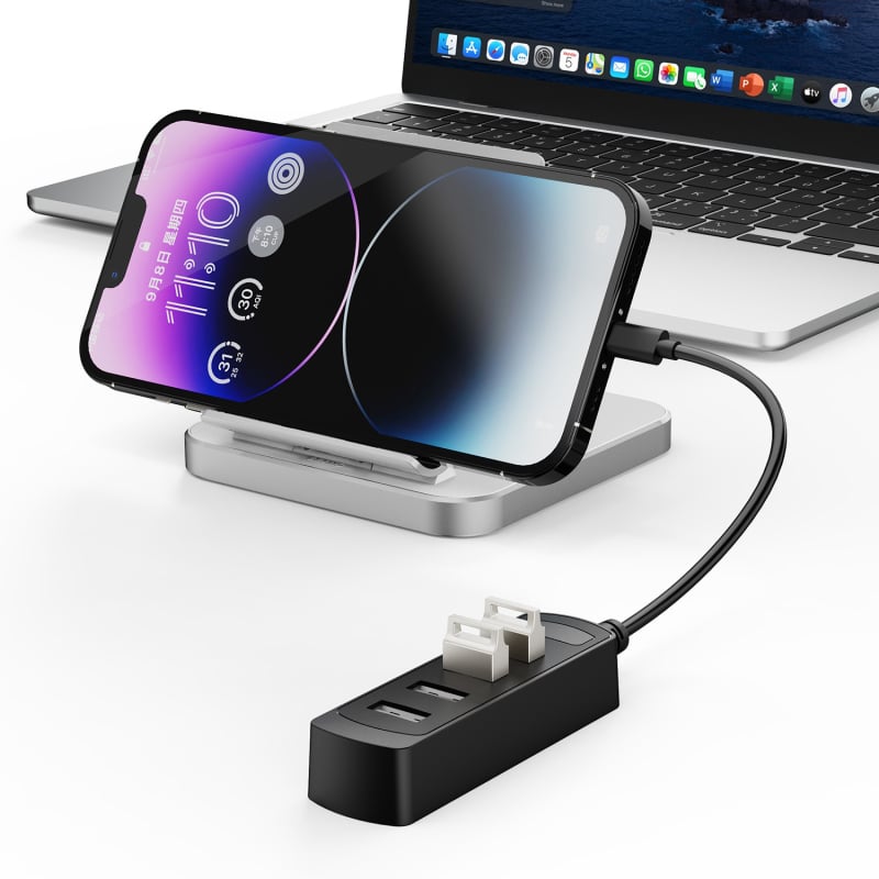 Wind Spirit Fl11 USB 2.0 4-portni hub, 480 Mbps, napajanjem putem sabirnice, 20 cm kabel