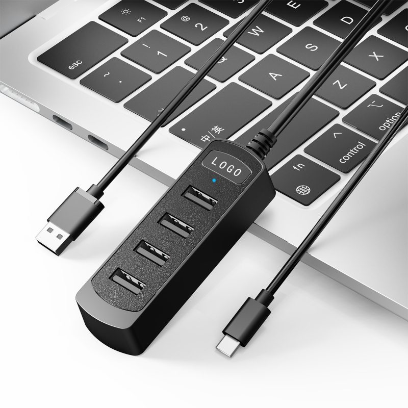Wind Spirit Fl11 USB 2.0 4-portni hub, 480 Mbps, napajanjem putem sabirnice, 20 cm kabel