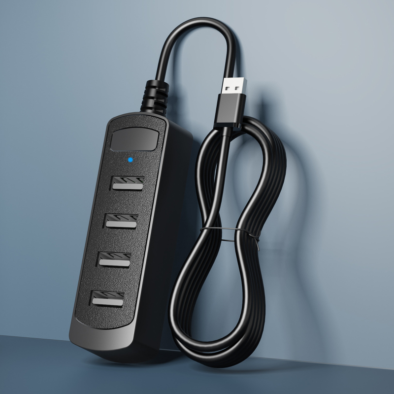 Wind Spirit Fl11 USB 2.0 4-portni hub, 480 Mbps, napajanjem putem sabirnice, 20 cm kabel