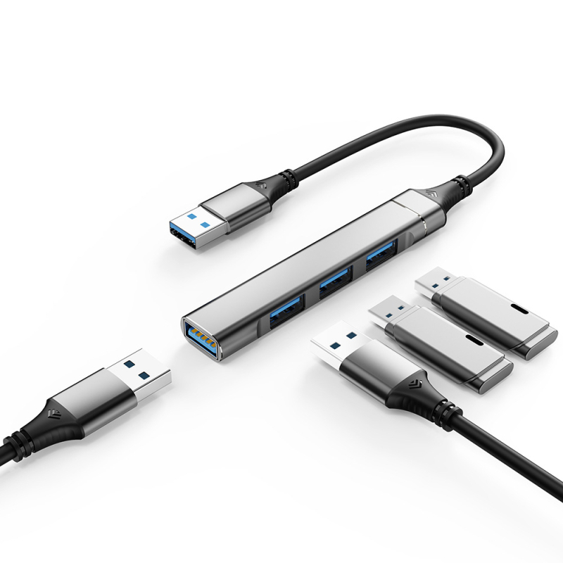 Wind Spirit Fl11 USB 2.0 4-portni hub, 480 Mbps, napajanjem putem sabirnice, 20 cm kabel