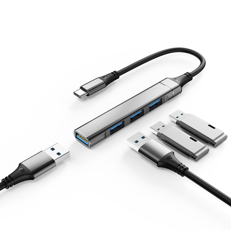 Wind Spirit Fl11 USB 2.0 4-portni hub, 480 Mbps, napajanjem putem sabirnice, 20 cm kabel