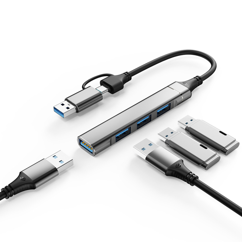 Wind Spirit Fl11 USB 2.0 4-portni hub, 480 Mbps, napajanjem putem sabirnice, 20 cm kabel