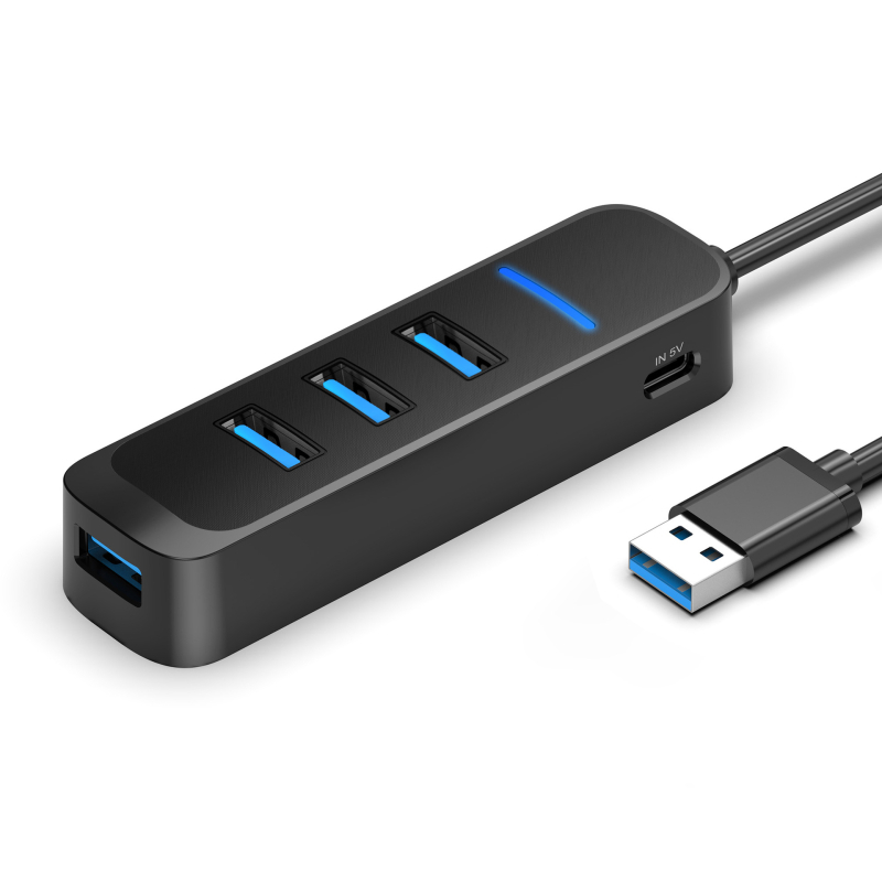 Wind Spirit Fl11 USB 2.0 4-portni hub, 480 Mbps, napajanjem putem sabirnice, 20 cm kabel