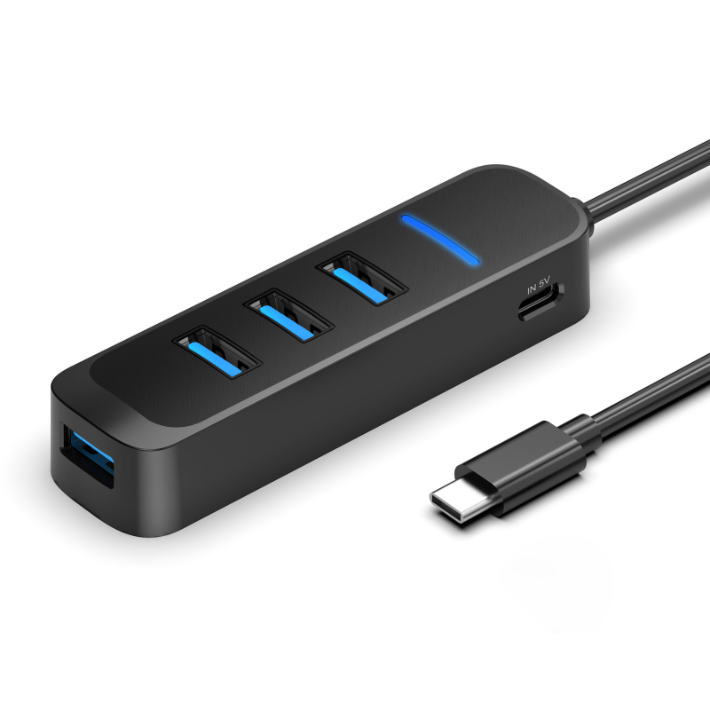 Wind Spirit Fl11 USB 2.0 4-portni hub, 480 Mbps, napajanjem putem sabirnice, 20 cm kabel
