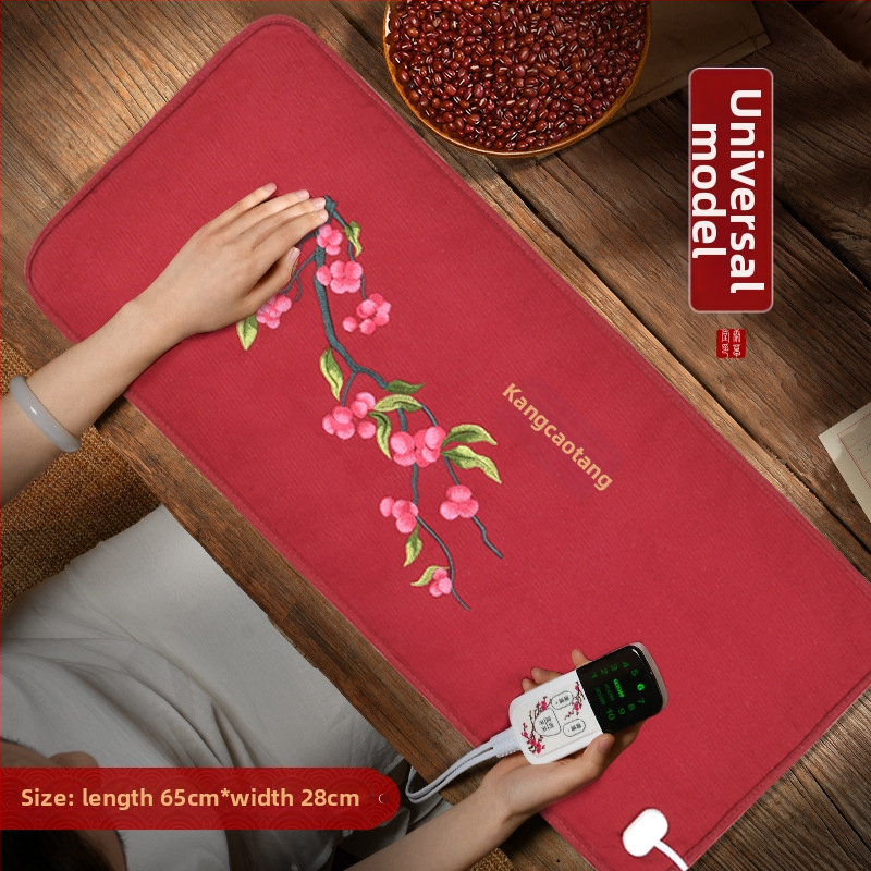 Kubo formos raudonųjų pupelių šilumos kompresas viso kūno gydymui – elektrinis šildymas, 100W, 220V/50Hz, temperatūros diapazonas 30–80°C, 10 lygių valdymas, lininis audinys, CCC sertifikuotas