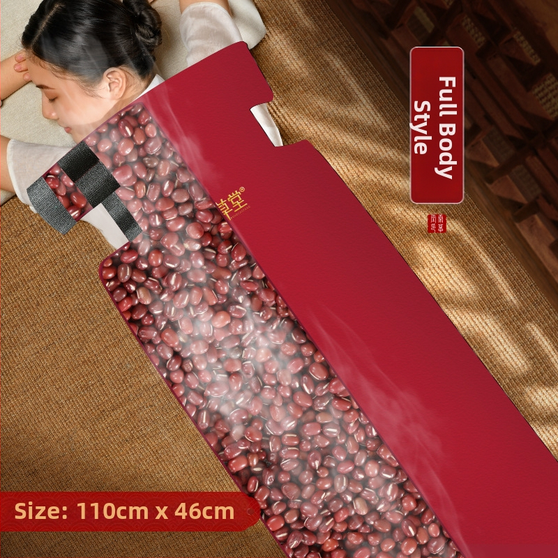 Kubo formos raudonųjų pupelių šilumos kompresas viso kūno gydymui – elektrinis šildymas, 100W, 220V/50Hz, temperatūros diapazonas 30–80°C, 10 lygių valdymas, lininis audinys, CCC sertifikuotas