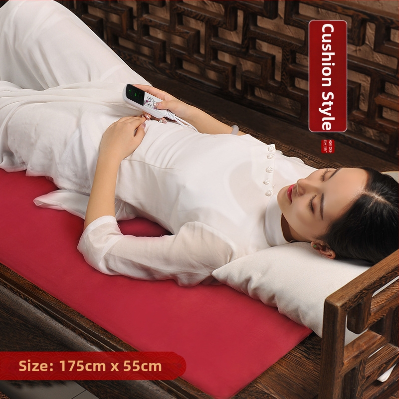 Kubo formos raudonųjų pupelių šilumos kompresas viso kūno gydymui – elektrinis šildymas, 100W, 220V/50Hz, temperatūros diapazonas 30–80°C, 10 lygių valdymas, lininis audinys, CCC sertifikuotas