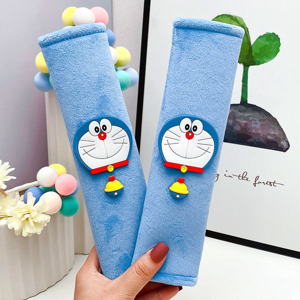 Autós öv vállvédő – Cartoon Dingdang Cat, meghosszabbított hossz, poliészter, szorítás elleni védelem, logó nyomtatás elérhető