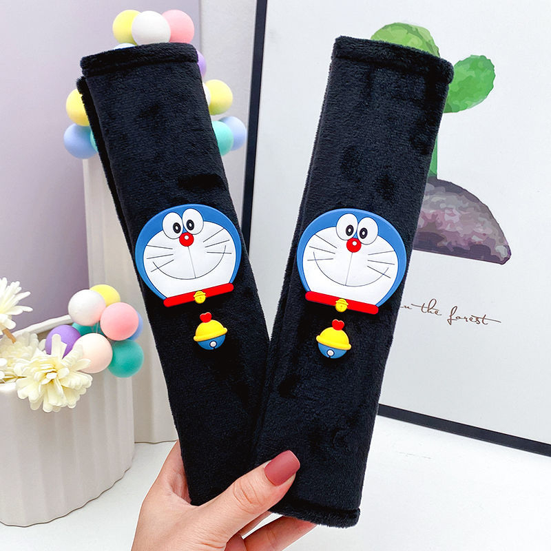 Autós öv vállvédő – Cartoon Dingdang Cat, meghosszabbított hossz, poliészter, szorítás elleni védelem, logó nyomtatás elérhető