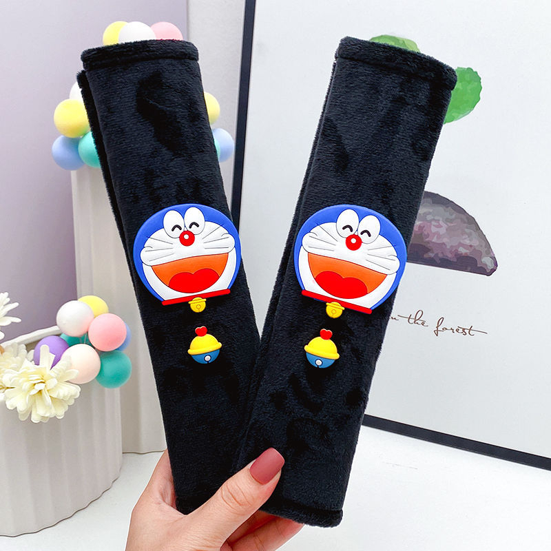 Autós öv vállvédő – Cartoon Dingdang Cat, meghosszabbított hossz, poliészter, szorítás elleni védelem, logó nyomtatás elérhető