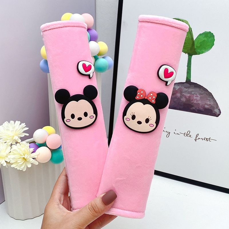 Autós öv vállvédő – Cartoon Dingdang Cat, meghosszabbított hossz, poliészter, szorítás elleni védelem, logó nyomtatás elérhető