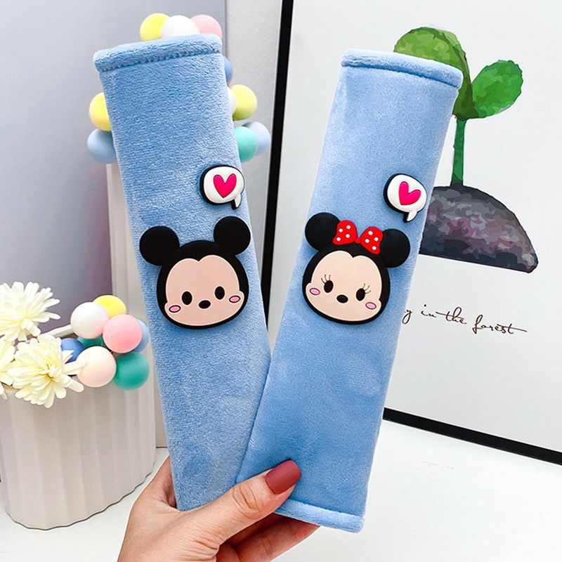 Autós öv vállvédő – Cartoon Dingdang Cat, meghosszabbított hossz, poliészter, szorítás elleni védelem, logó nyomtatás elérhető