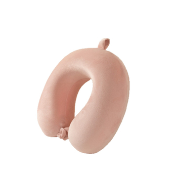 Memóriahabú U-alakú nyakpárna utazáshoz és irodába, plüss anyaggal, hordozható