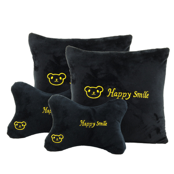 Automobiļas galvas atbalsta un jostas atbalsta komplekts ar kristāla samta ārējo apdari, PP kokvilnas pildījums, karikatūru dzīvnieku raksts, visām sezonām, piemērots visām automašīnām