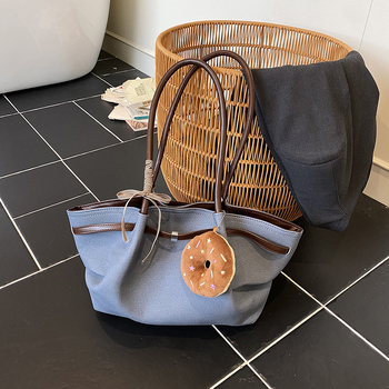 Torbica Tote, ulični stil, PU materijal, horizontalni kvadratni oblik, zatvarač