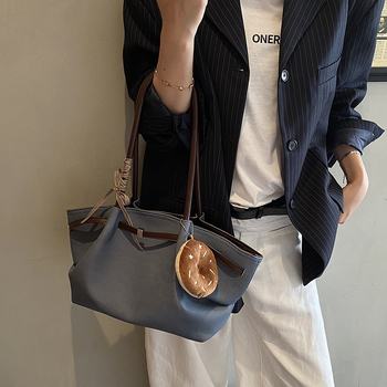 Torbica Tote, ulični stil, PU materijal, horizontalni kvadratni oblik, zatvarač