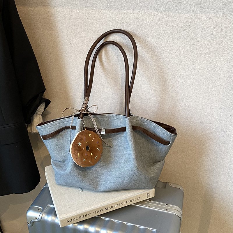 Torbica Tote, ulični stil, PU materijal, horizontalni kvadratni oblik, zatvarač