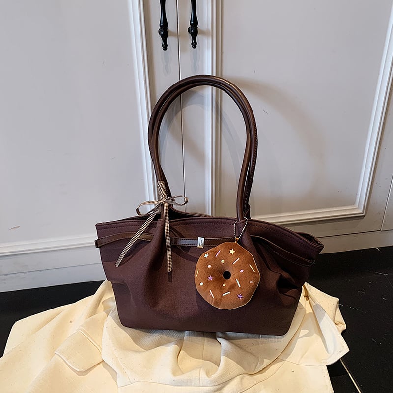 Torbica Tote, ulični stil, PU materijal, horizontalni kvadratni oblik, zatvarač