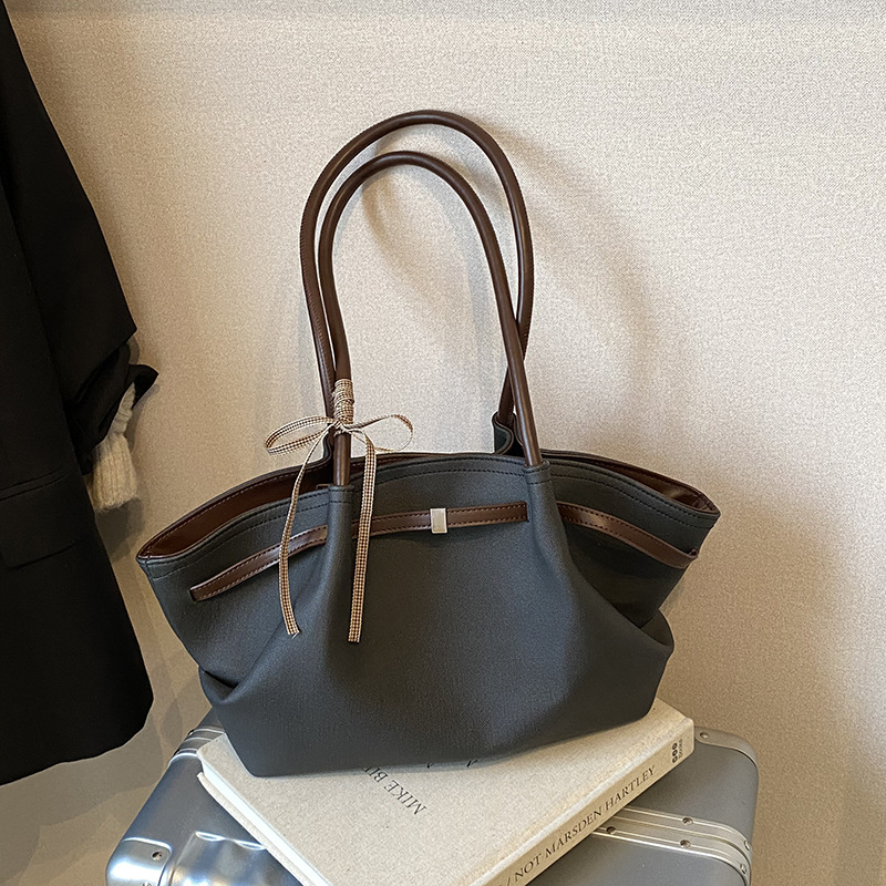 Torbica Tote, ulični stil, PU materijal, horizontalni kvadratni oblik, zatvarač