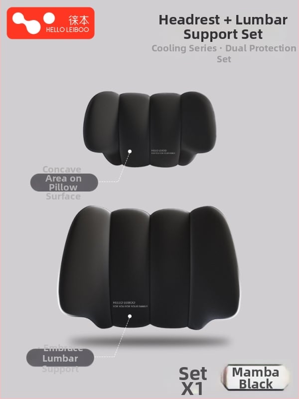 Automašīnas kakla un jostas spilvens — universāla pielāgošana, četru sezonu lietošana, sintētisko šķiedru pildījums, oriģinālais stils