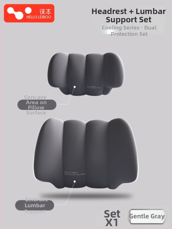 Automašīnas kakla un jostas spilvens — universāla pielāgošana, četru sezonu lietošana, sintētisko šķiedru pildījums, oriģinālais stils