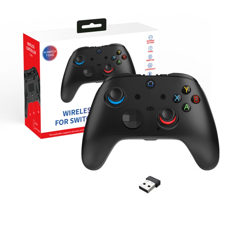TGZ T-S102 Ασύρματο χειριστήριο παιχνιδιών – Bluetooth 2.4G διπλής λειτουργίας, Hall trigger, 3D joystick, κίνηση έξι αξόνων, Type-C διεπαφή